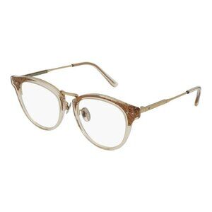 Bottega Veneta Womens Round/Oval Nude Gold Transparent Fashion Designer Eyewear